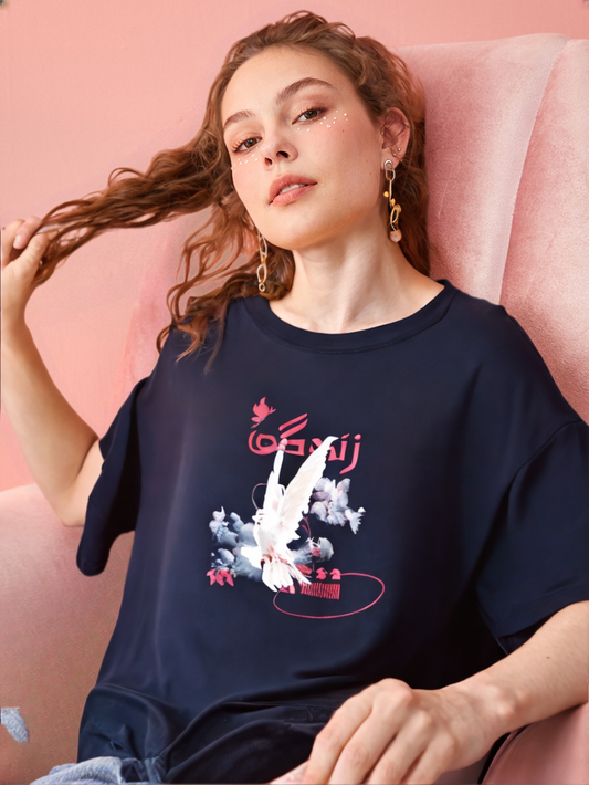 Unisex Oversized "Zindagi" T-Shirt Drop Shoulder