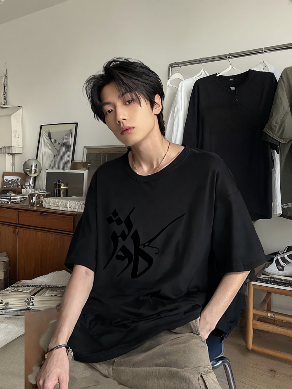 kaavish Black, T-Shirt Drop Shoulder